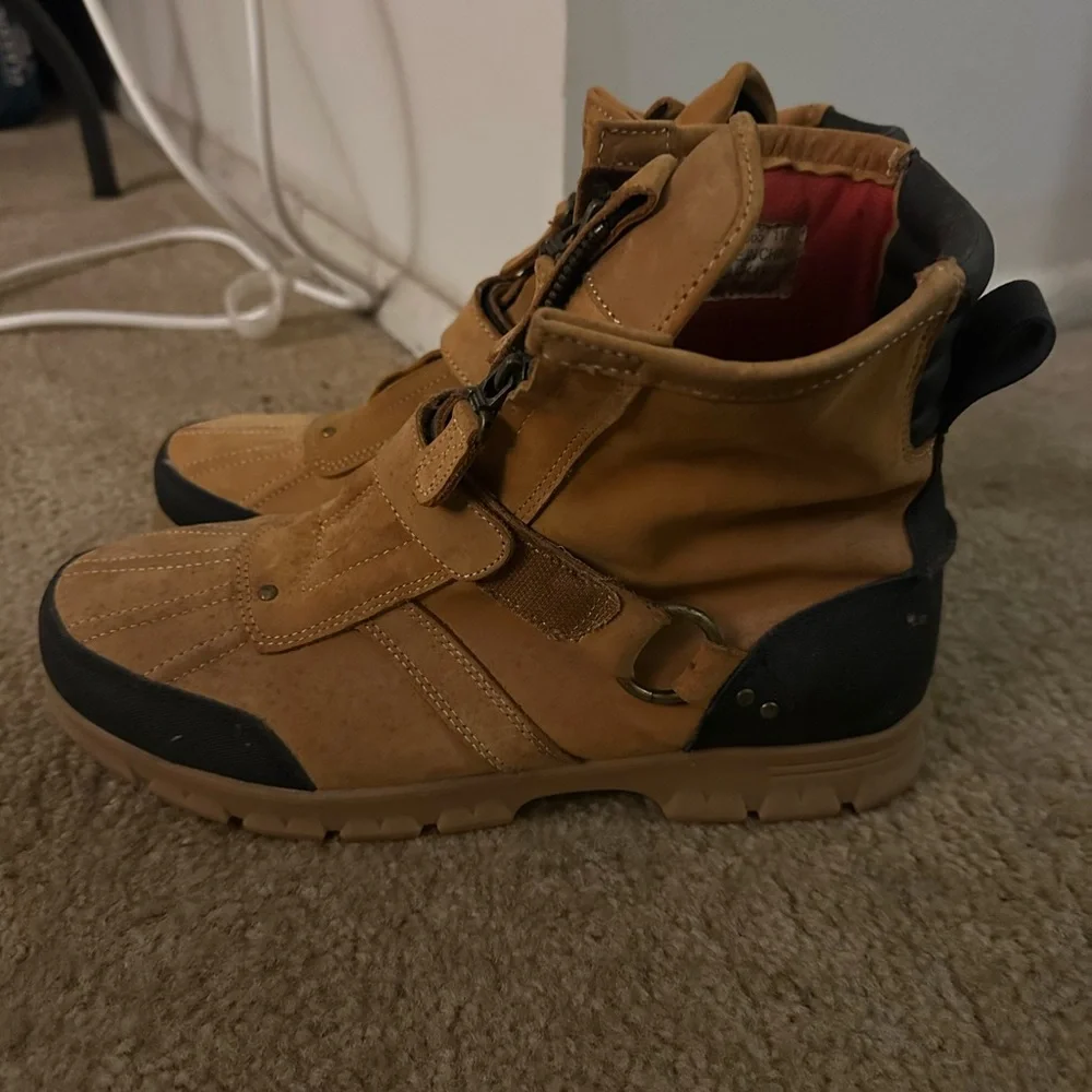 Polo by Ralph Lauren Brown and Black Boots - Picture 2 of 4